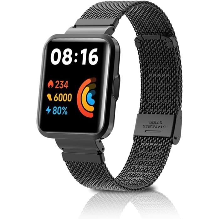 Bracelet Acier Inoxydable Compatible Xiaomi Redmi Watch 4 & Mi Band 8 Pro - Fermoir Magnétique