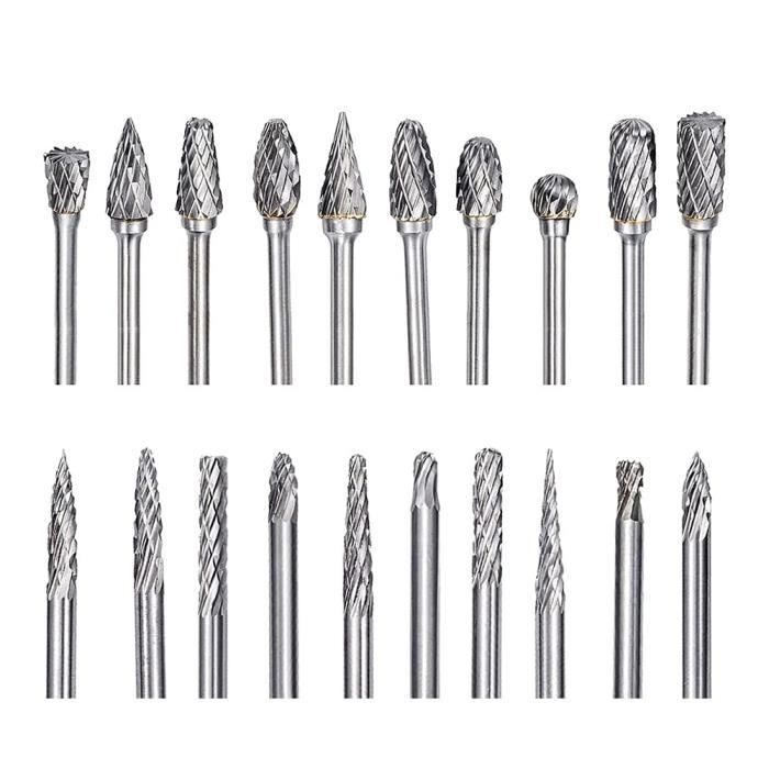 Baorder 7 Pièces Fraises Droites 1/4 Pouce Carbure Tungstène - Kit Routeur Bois