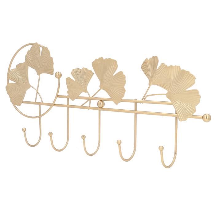 Porte-manteau mural - SONEW - Ginkgo Leaf - Design élégant - Application large - Blanc