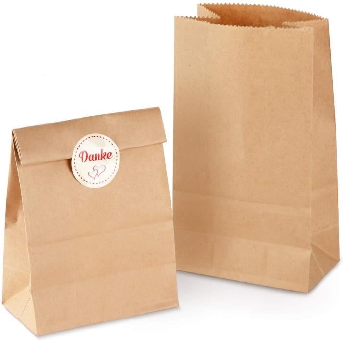Grands Sacs En Papier Kraft Marron - 16x6x12,5 Pouces, Naturels