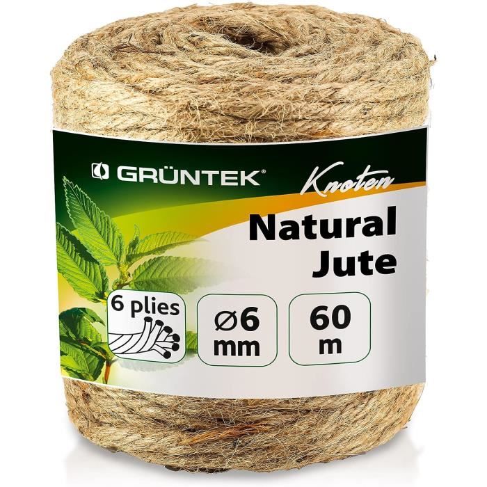 Naturel 10M Jute Corde De Chanvre Corde De Jardin Épaisse Art String Ficelle D'Artisanat For