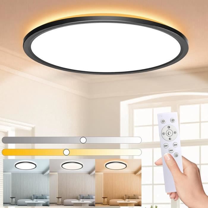 Plafonnier,Luminaire Plafonnier LED Dimmable avec Télécommande, 116W  Grandes Lustre Salon ,Taille: 120*80*6 CM - Cdiscount Maison