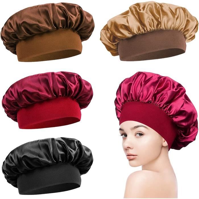 Bonnet De Nuit Réglable En Satin Pour Femmes - Confortable, Double Couche - Idéal Pour Protéger Les Cheveux
