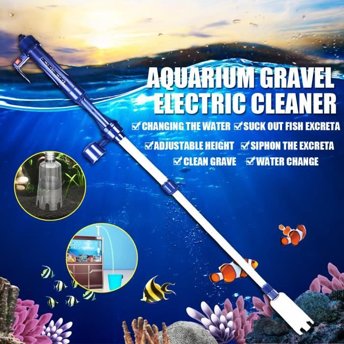 Comparer les prix de MEI Pompe À Eau Filtre Électrique Pour Aquarium Nettoyage Télescopique Siphon Vide Automatique Gravier PRISE EU 220V