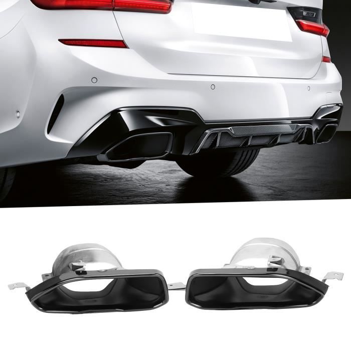 Embouts D'Échappement Noirs Pour Audi Q7 (2007-2011) - 2 Pièces En Acier Inoxydable - Look Sport & Protection - 9