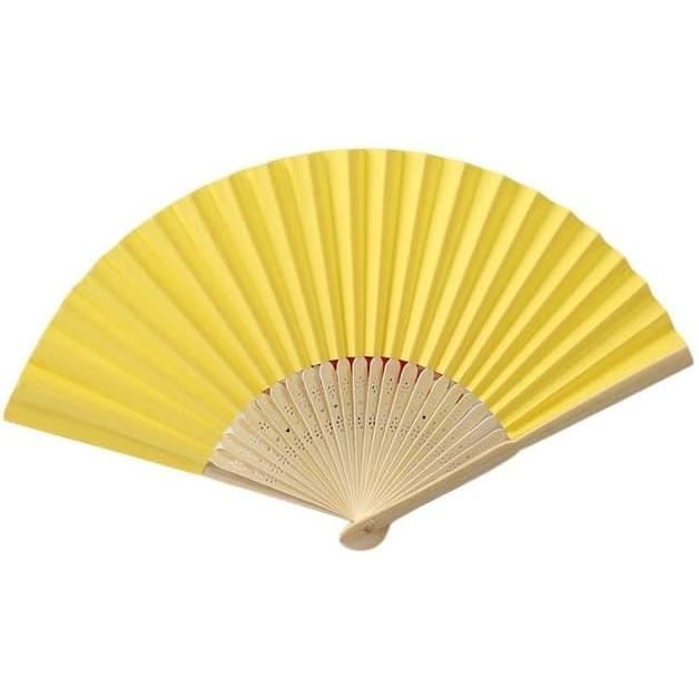 Éventail Pliable Soie & Bambou ZUWIJEQ - Avec Frange Pour Mariage, Danse & Décoration