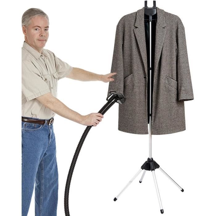 Cintre à vapeur vêtements pliable 360° rotatif, longueur 84-160cm, support séchage portable gant | Leroy Merlin