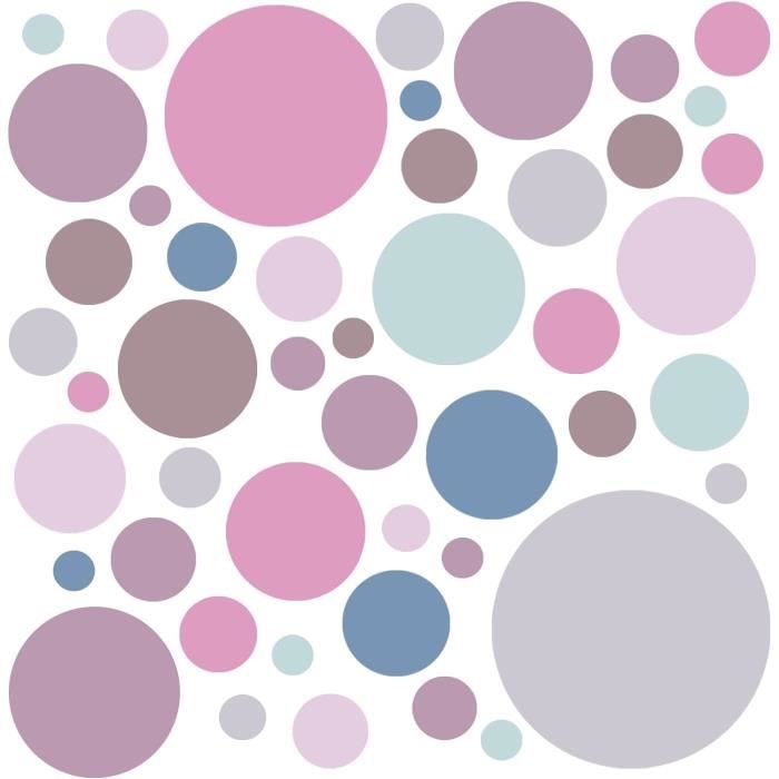 148 Points À Coller, Rose Pastel-Bleu-Gris I Sticker Mural À Points ...