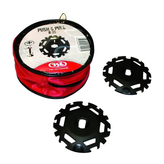 Kit rondelles PUSH & PULL 95cm de TSL Rondelles de diamètre 95 mm pour bâtons de ski Rouge