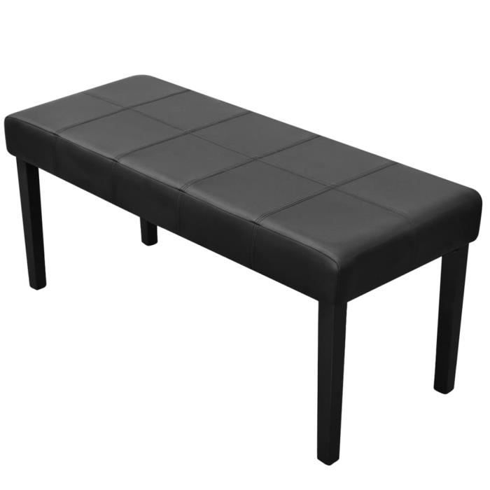 "top" banc coffre jili - design relax - banc salon en cuir synthétique de haute qualité noir,7,05 kg