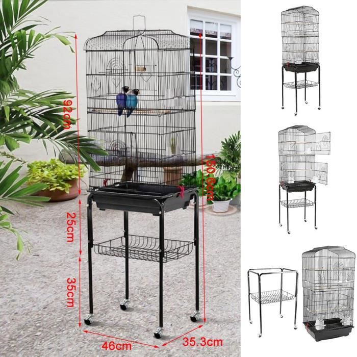 Meilleurs prix pour Cage pour Oiseaux Exotiques - XUANYU - Rectangulaire - Noir - Extérieur - 46x35x150.6cm