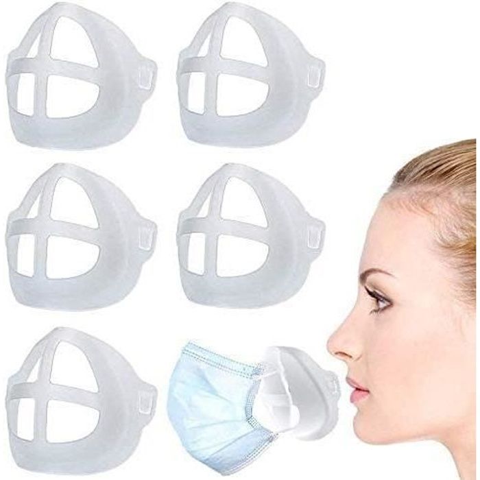 Support masque de protection en silicone noir