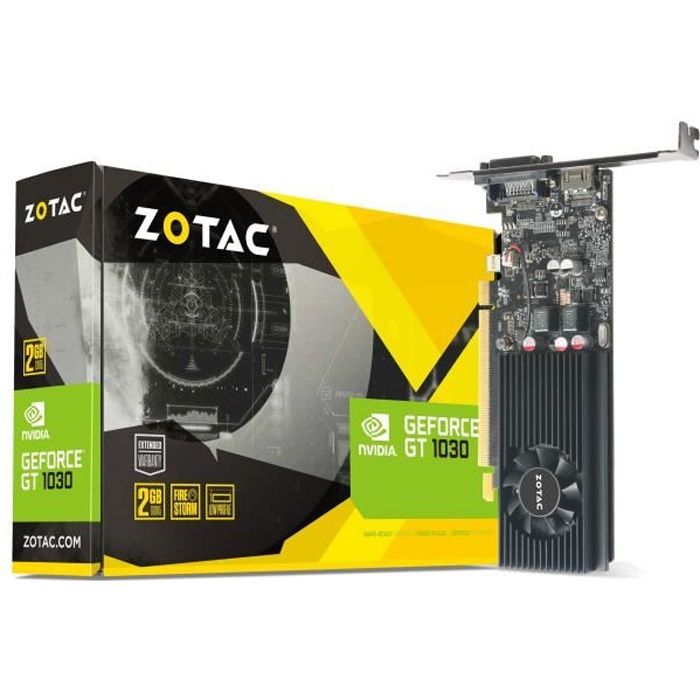 ZOTAC Carte graphique - NVIDIA - GeForce® GT 1030 - 2Go - GDDR5 - 64 bit