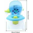 Pot pour enfant bébé - Siège d'apprentissage de la propreté avec couvercle et siège de toilette (bleu)[528]-1