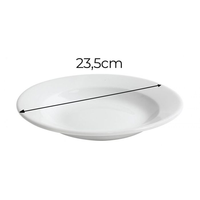 12 Assiettes En Porcelaine Blanche BANCA | Diamètre 20 Cm | Pour Desserts, Salades, Gâteaux | Lave-vaisselle | Fabriqué En Europe - 6