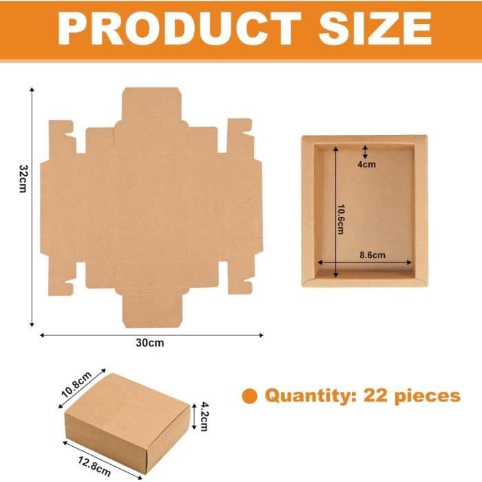 Lot De 10 Boîtes Cadeau En Papier Kraft Transparent PVC Pour Mariage