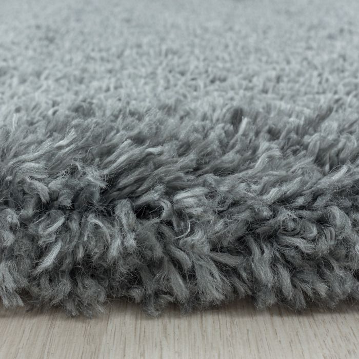 Tapis Salon Moderne Shaggy Anthracite 160 Cm Rond - Tapis Poil Long Doux Et Moelleux Pour Chambre Et Salon