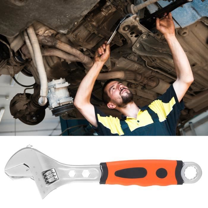 Yeacher Clé de Plomberie Robuste de 14 Pouces en Acier au Carbone, Réglable, Outils de Plomberie pour l'Amélioration de la Maison et l'Entretien