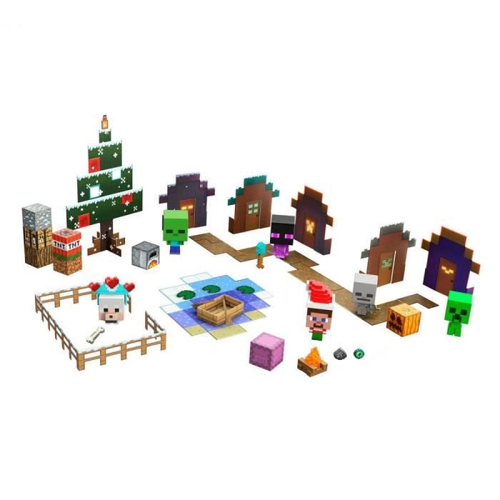 Minecraft, Mini Mobheads - Calendrier de l'Avent 2022 - Cdiscount Maison