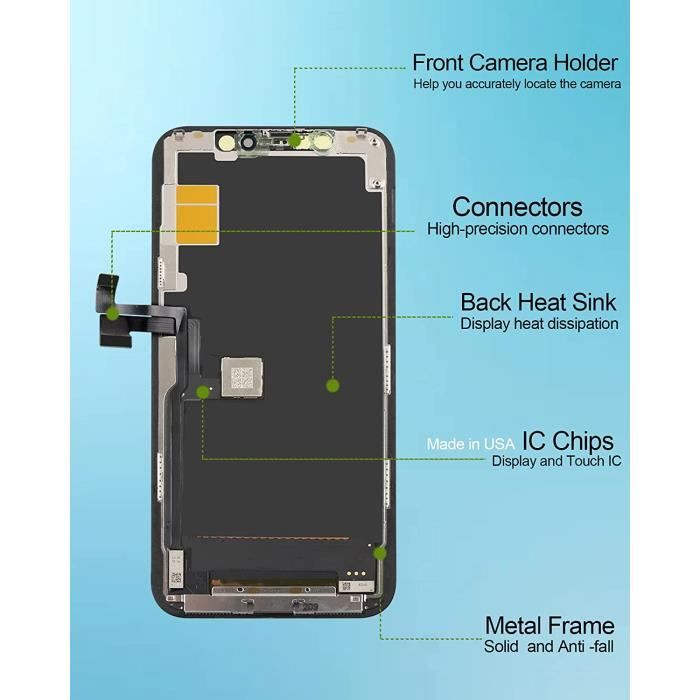 Kit écran complet (LCD + vitre) pour iPhone 11 Pro - Pièce détachée -  GENERIQUE