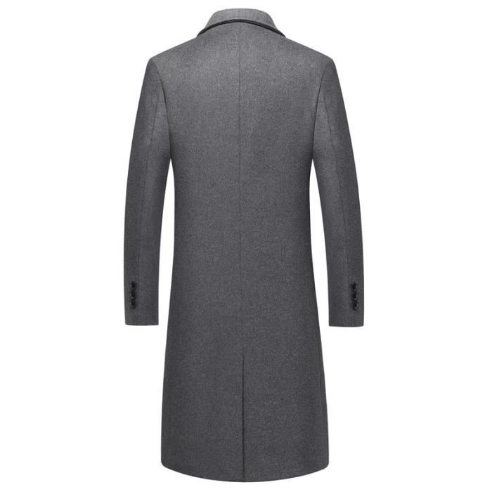 Caban homme long best sale