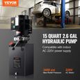 Groupe Hydraulique - VEVOR - Pompe Hydraulique AC 220V 14L Groupe Hydraulique Simple Effet Camion-Benne-2