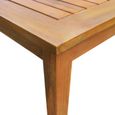 Ensemble table et chaises de jardin en bois d'acacia massif - VIDAXL - 4 personnes - Marron-2