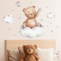 Stickers Muraux Nuage Lune étoile Little Deco - Décoration Chambre Enfant Amovible, Modèle DL263