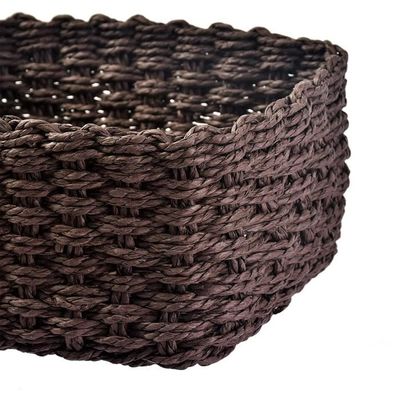 Brun Maquillage Bijoux Bébé Divers Yiuswoy Panier de Rangement Petit en Corde de Coton Naturel Panier Décoratif Tissé avec Couvercle pour Clés 