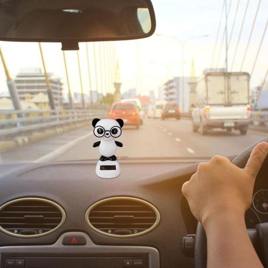 Figurine Danse Solaire 3 Pièces - Ours Tigre Panda Danseur Voiture - Décoration Tableau De Bord Amusante Et Énergique