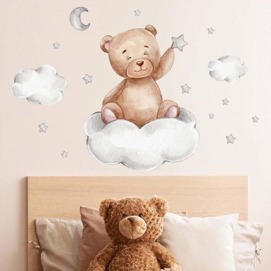 Stickers Muraux Enfants Kibi - Déco Chambre Bébé Adhésifs Colorés Faciles à Poser