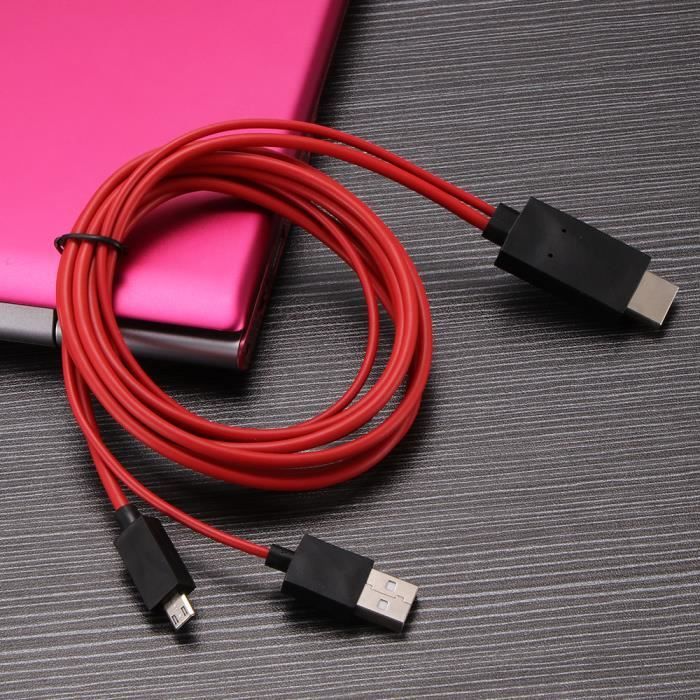 MHL Micro USB Câble adaptateur HDMI 1080P HD TV pour les téléphones Android  intelligents Samsung - Cdiscount TV Son Photo