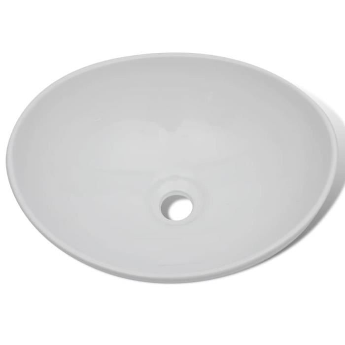 Lavabo En Céramique Avec Vidage Lavabo Encastré Blanc 510 X 415 X 155 Mm 87929956