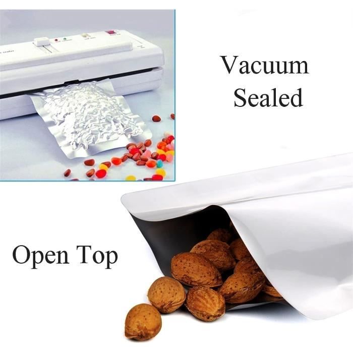 50X Sac Aluminium Alimentaire tanches Scellables paissir Food