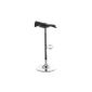 STEEVY Lot de 2 Miliboo Tabourets de Bar Design Noirs et Blancs