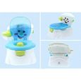 Pot pour enfant bébé - Siège d'apprentissage de la propreté avec couvercle et siège de toilette (bleu)[528]-3