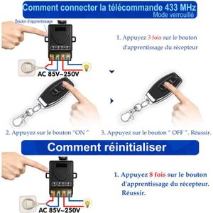 Kit Modules RF 433 MHz – 3 émetteurs + 3 Récepteurs 4 Canaux Pour Télécommande Sans Fil, Portail, Alarme