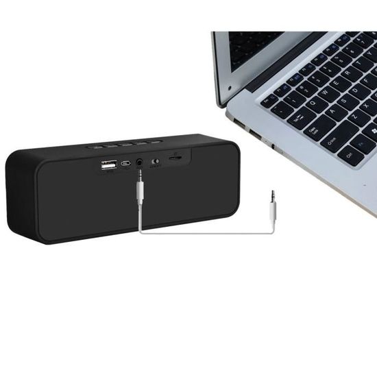 Muzili Enceinte Bluetooth pour Voiture Appel Mains Libres/3.5 mm Port d’AUX/Cran d’USB/Cran de