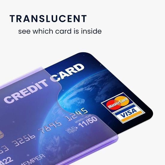 Protege Carte Navigo 20 étuis Transparents Kwmobile Pour Cartes