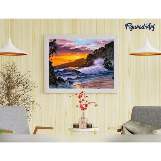 Kit Peinture Par Numéro Girafe 40x50cm - Toile Et Peintures Acryliques Pour Adultes