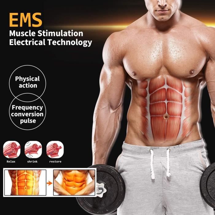 Electrostimulateur Musculaire, EMS Ceinture Abdominale Electrostimulation，USB  Rechargeable Appareil Abdominal ABS Stimulateur Muscul - Cdiscount Sport