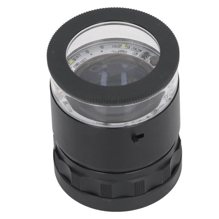 Loupe De Bijoutier 10x, Lentille Triple De 21 Mm, 6 LED Blanches + Lumière UV, En Aluminium, 8,8x2,8x2,4 Cm, Pour Pierres Précieuses, Pièces, Timbres, Etc.