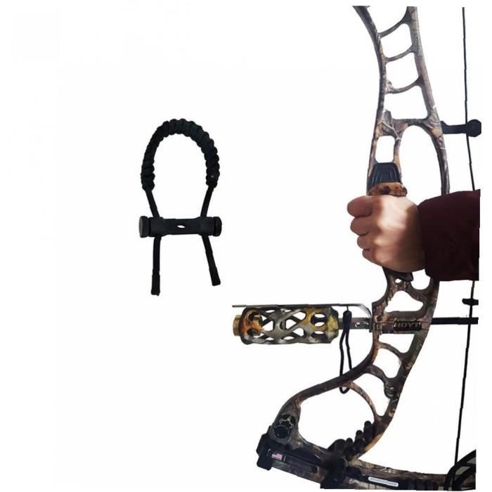 Corde de tir à l'arc avec boucle en D, 2m, accessoire de chasse