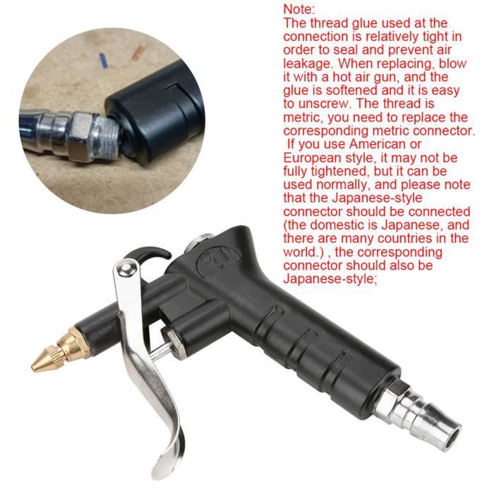 Aerzetix: C17084 Soufflette pistolet avec embouts becs rallonges air  comprimé compresseur nettoyage - Cdiscount Bricolage