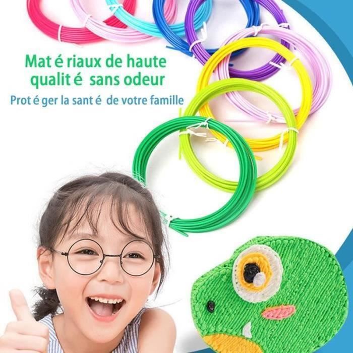 STYLO 3D - LECHEO - Stylo d'impression 3D pour enfants - Violet - Livré  avec 12 couleurs de Filament PLA 175mm