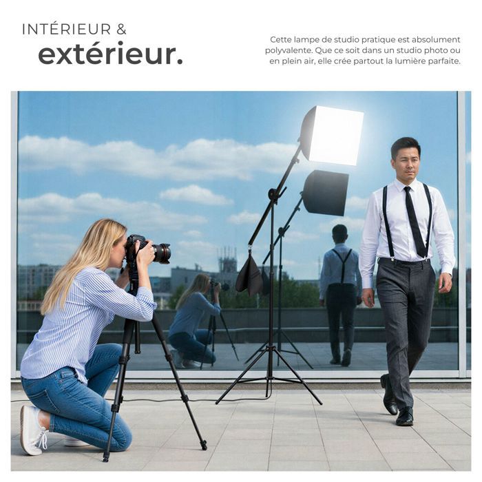 Système D'éclairage Studio LightStud - Table De Shooting Métal Blanc - 20 Kg (ampoules Non Incluses)