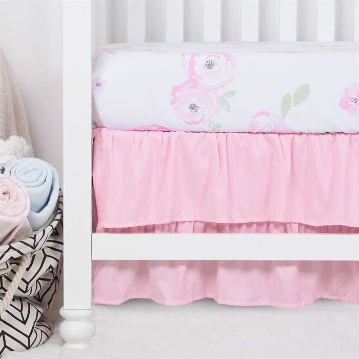 Jupe de lit bébé rose store