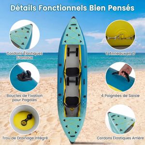 Patch de réparation gonflable pour bateau, kayak et canoë en PVC