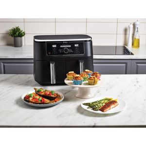3 Stück Heißluftfritteuse Zubehör für Ninja Foodi Flexdrawer 10.4L AF500EU AF500EUCP, COSORI Dual Blaze TwinFry XXL 10L, Cecotec 9000, 1×10.4L+2×5.2L Airfryer Fritteusen Silikonform Zubehör