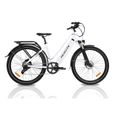 Vélo électrique TX10 500W Frein à disque Shimano Hydraulique 27.5" roue cadre plus large 27.5" blanc-0